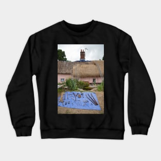 Thatching in progress Crewneck Sweatshirt